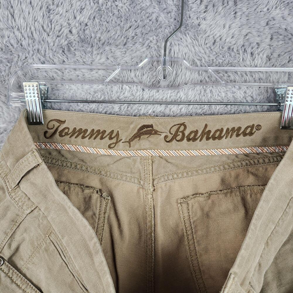 Tommy Bahama Pants Mens 35x30 Beige Lyocell Chino Straight Khaki Beach Preppy